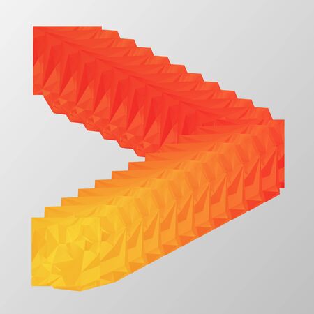 Polygonal vector. Polygonal shape created with blend tool.のイラスト素材