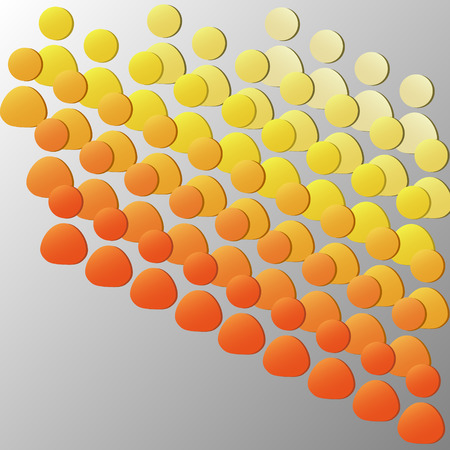 illustration of little figures. Crowd of people looking at something. Colorful silhouettes of an audience.のイラスト素材