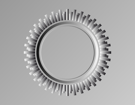 Vector abstract tyre. Simple black and white wheel .のイラスト素材