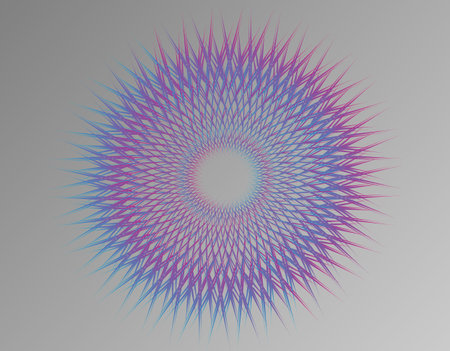 Decorative illusion circle vector with space for you own text. Abstract sharp wheel.