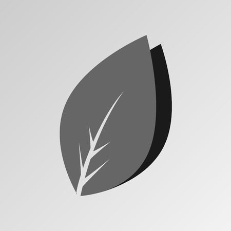 Flat leaves icon. Nature symbols. Vector silhouette illustration.のイラスト素材