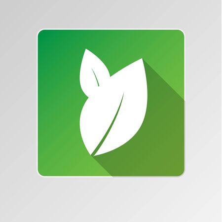 Flat leaves icon. Nature symbols. Vector silhouette illustration.のイラスト素材