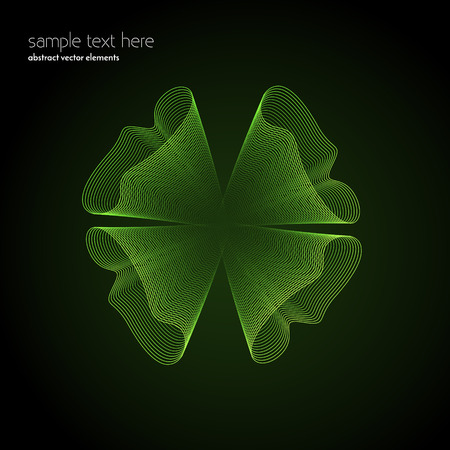 abstract waves and lines background. Curvy design element. Blend effect.のイラスト素材