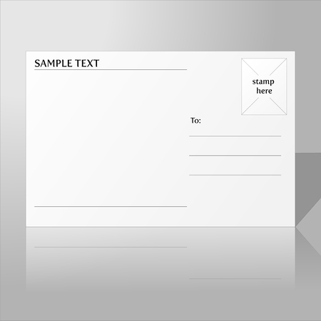The back of a blank postcardのイラスト素材