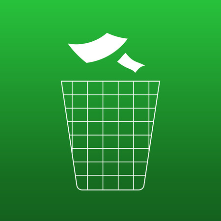 Bin icon vector. Symbol for trash for garbage. Paper separation of waste.のイラスト素材