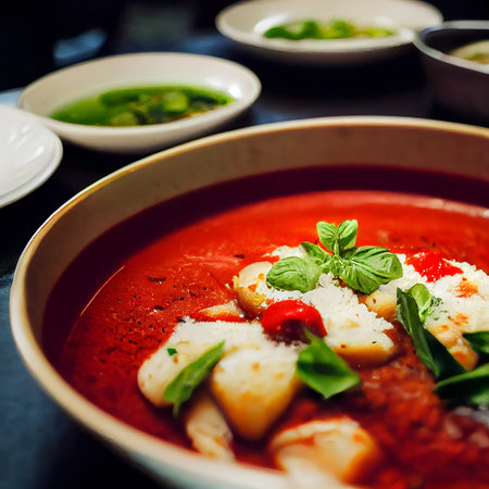 Italian cuisine. Set of European meals in a restaurant.の写真素材