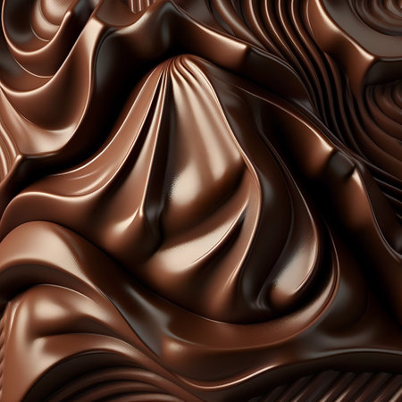 Detail closeup view of confection texture. Pieces of chocolate. Brown and dark desert.の素材