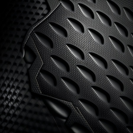 Detail closeup view of prophylactic texture. Pieces of black rubber. Dark latex.の素材