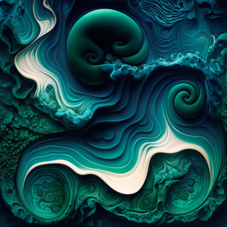 Luxury texture. Marble Swirls and Agate Ripples. Colorful ocean waves.の素材