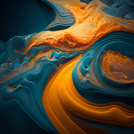 Luxury texture. Marble Swirls and Agate Ripples. Colorful ocean waves.の素材