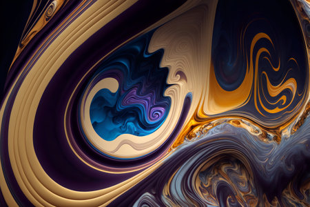 Luxury texture. Marble Swirls and Agate Ripples. Colorful ocean waves.の素材