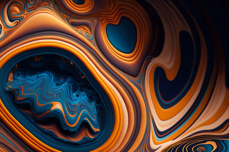 Luxury texture. Marble Swirls and Agate Ripples. Colorful ocean waves.の素材