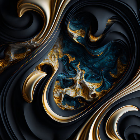 Luxury texture. Marble Swirls and Agate Ripples. Colorful ocean waves.の素材