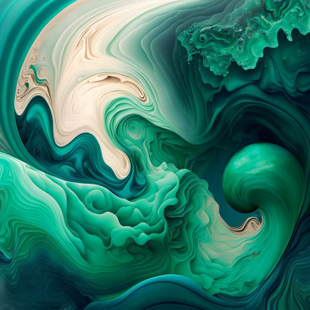 Luxury texture. Marble Swirls and Agate Ripples. Colorful ocean waves.の素材