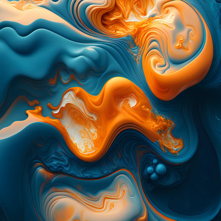 Luxury texture. Marble Swirls and Agate Ripples. Colorful ocean waves.の素材