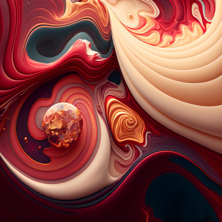 Luxury texture. Marble Swirls and Agate Ripples. Colorful ocean waves.の素材
