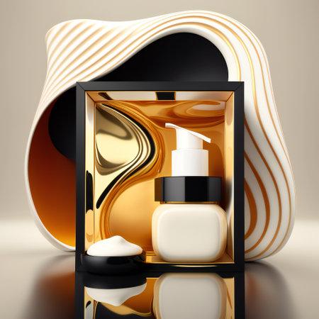 Cosmetics products in the form of a mockup. Beauty articlesの素材