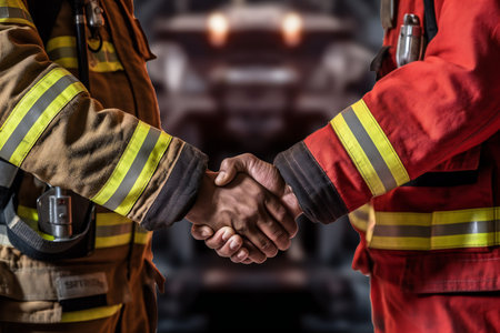 Close up handshake of two people for successful teamwork.の素材