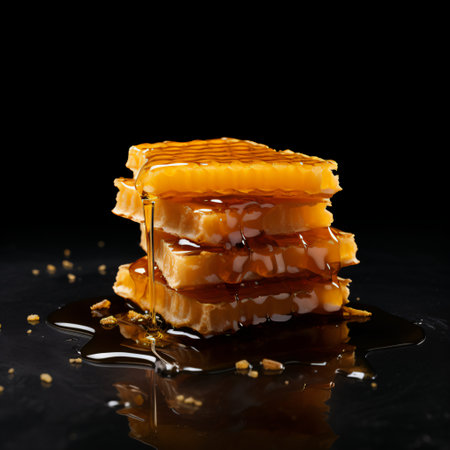 Sweet bar of fresh honeycomb. Nectar.の素材
