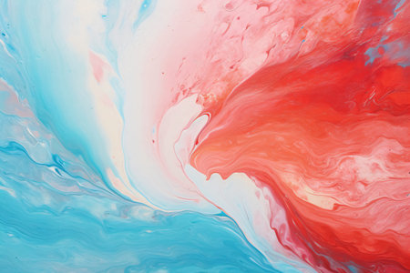 This abstract image captures the fluid dance of colors, intertwining and merging seamlessly. The pastel hues create a mesmerizing palette, evoking emotions of tranquility and wonder.の素材