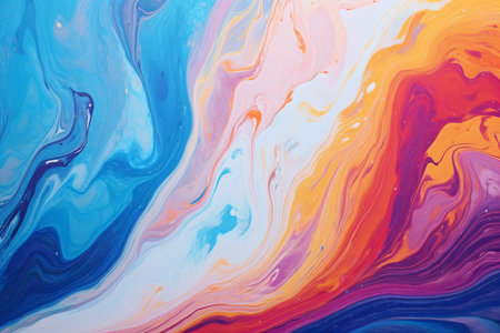 This abstract image captures the fluid dance of colors, intertwining and merging seamlessly. The pastel hues create a mesmerizing palette, evoking emotions of tranquility and wonder.の素材
