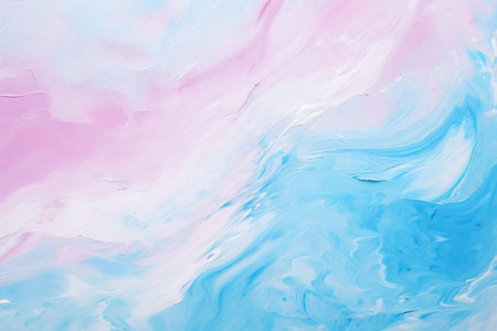 This abstract image captures the fluid dance of colors, intertwining and merging seamlessly. The pastel hues create a mesmerizing palette, evoking emotions of tranquility and wonder.の素材