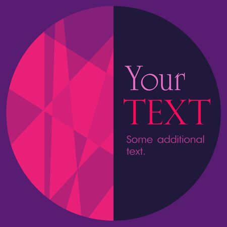 Web background - purple and violet asymmetric circle with text templateのイラスト素材