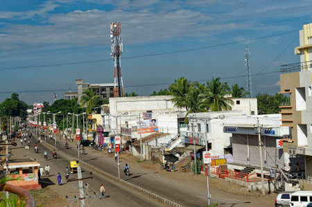 Street of Bijapur city at State Karnataka India November 15 2009