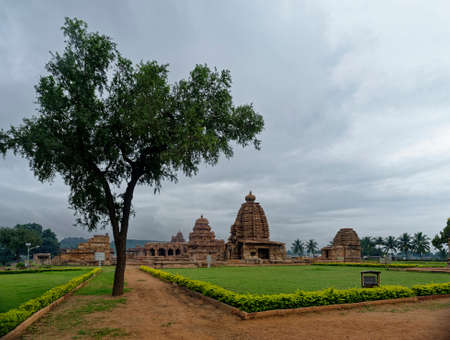 View of the group of stone temple at Pattadakal District Bagalkot State Karnataka India November 16 2009のeditorial素材