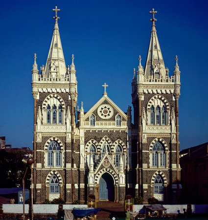 Decorative building of St.Mount Merry church in Bandra west Mumbai state Maharashtra India...