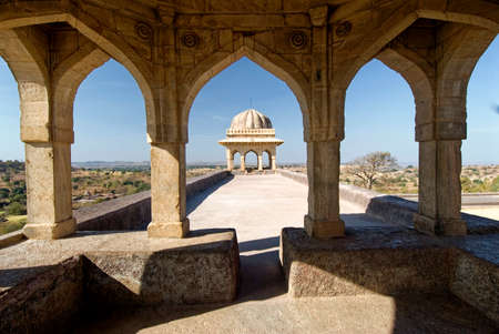Rani Rupmatis pavilion at Mandu (Mandav) district Dhar state Madhya Pradesh India 03/04/2008のeditorial素材