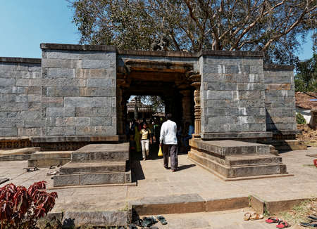 Main entrance of Tarkeshwara Temple at Hangal state Karnataka India 02 21 2020のeditorial素材