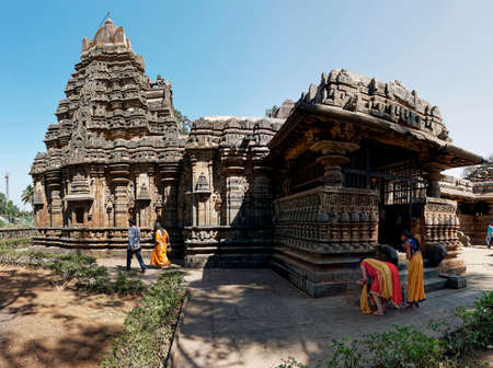 Ancient Tarkeshwara Temple of Hindu god Shiva at Hangal state Karnataka India 02 21 2020のeditorial素材