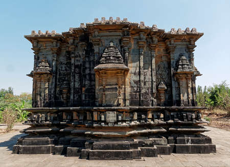 Ruins of ancient Billeshwara Temple of Shiva at Hangal state  Karnataka India 02 21 2020のeditorial素材