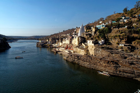 Omkareshwar Jyothirlingam one of the 12 throughout  India on the bank of Narmada river diatrict...