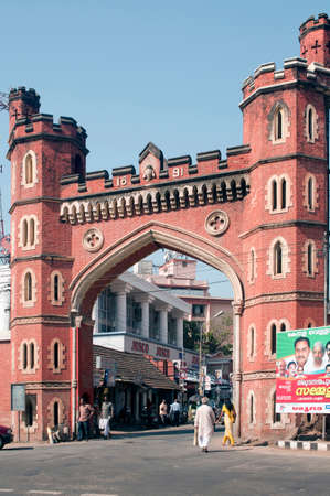 The Vetti Muricha Kotta is a old gate of the fort at Trivandrum or Thriuvananthapuram state Kerala India 01 25 2010のeditorial素材