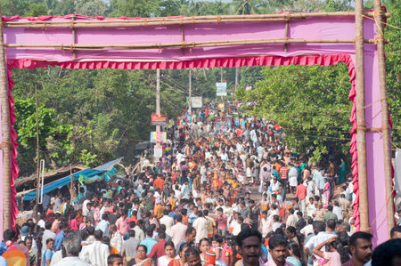 People take part in procession on the time of Thaipusam Festival in state Kerala India 01 30 2010のeditorial素材