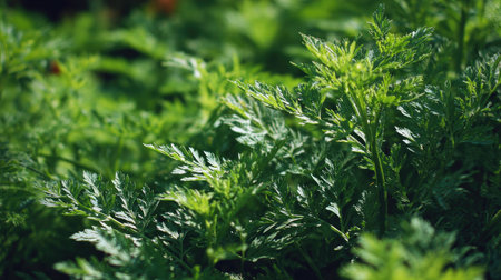The Wormwood in summer, Bright sunlight pierces dense foliage, the air feels hot, natural colorの写真素材