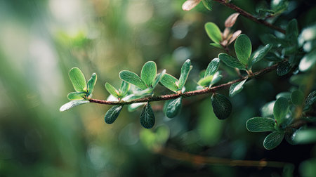 A detailed photograph of a single Sea purslane, swaying gently in the wind, captured in natural...