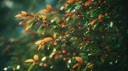 Mirabelle swaying gently in the wind, realistic photography style, bright and vivid colors, natural...