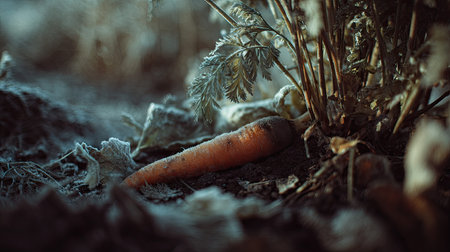 The Carrot in winter, chilling air envelops, a few lingering leaves tremble, still atmosphere