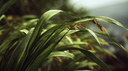 Leek swaying gently in the wind, realistic photography style, bright and vivid colors, natural...