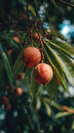 A wide shot of Nutmeg swaying gently in the wind, realistic photography style, bright and vivid...