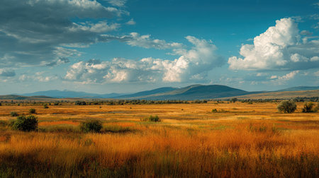 A photograph of Eastern European plains 455 with eastern european rural steppe, wild rural...