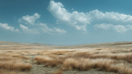 A photograph of Eastern European plains 404 with rolling eastern european steppe, tall steppe...