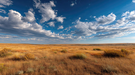 A photograph of Eastern European plains 228 with rolling eastern european steppe, open grassland...