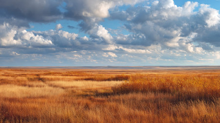 A photograph of Eastern European plains 403 with open countryside plains basin, tall steppe grasses,...