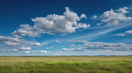 A photograph of Eastern European plains 439 with eastern european prairie landscape, grassy plains...