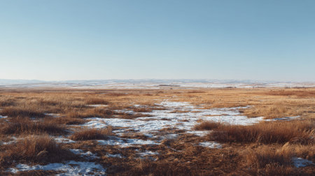 A photograph of Eastern European plains 62 with eastern european prairie landscape, dry grass...