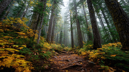 A photograph of Pacific Northwest forests 419 with pacific northwest forest basin, forest floor leaf...